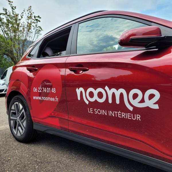 Marquage en adhésifs longue durée aspect mat pour un joli contraste avec la carosserie brillante